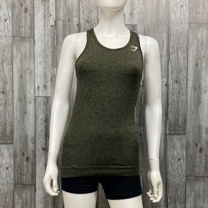 NWOT Gymshark Marl Olive Green Seamless Racerback Tank [2206]